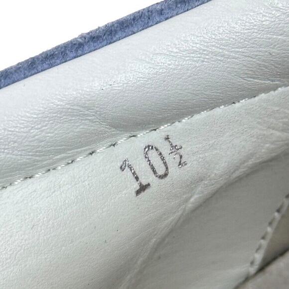 Tods Mens Blue Suede Spell Out Logo Espadrille Loafers Slip On Shoes sz 10.5 main image 8